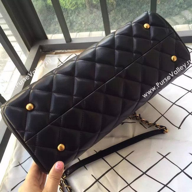 Chanel A57357 lambskin large shoulder handbag black bag 5912