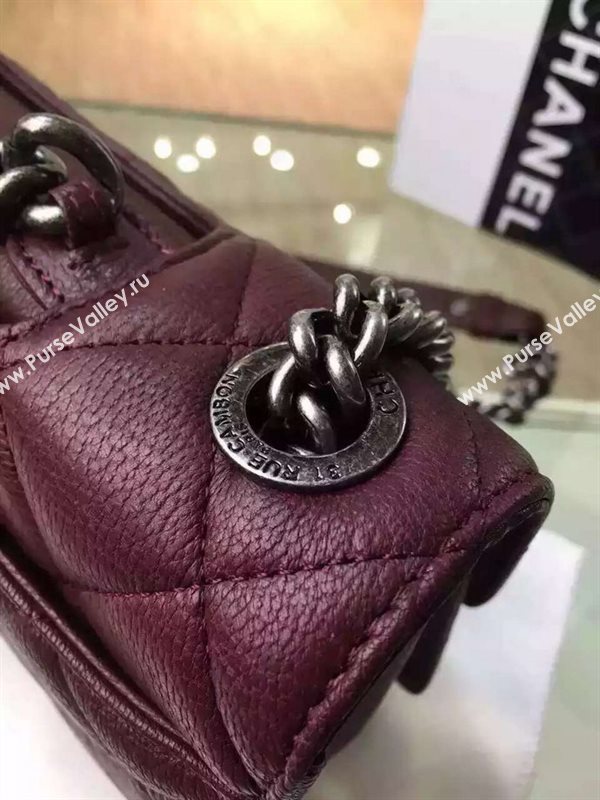 Chanel A68320 lambskin large classic flap handbag wine bag 5919