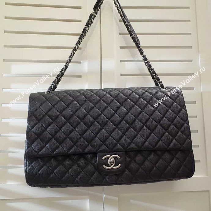 Chanel A91169 calfskin X large travel handbag black bag 5924