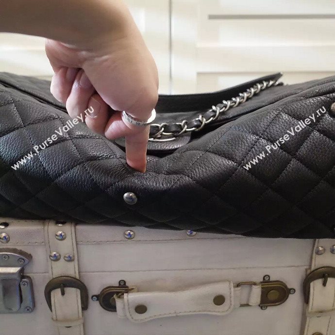Chanel A91169 calfskin X large travel handbag black bag 5924