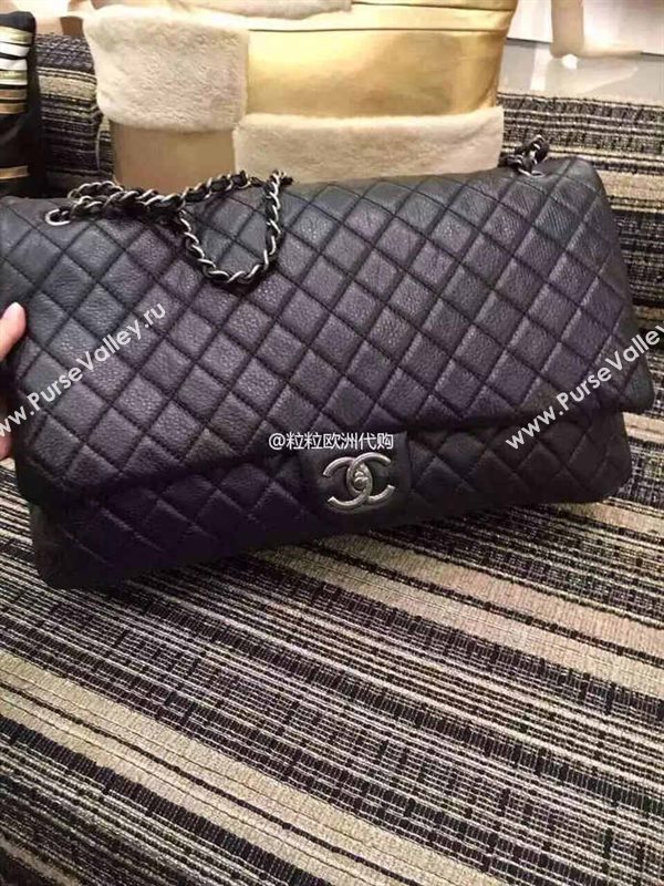 Chanel A91169 calfskin X large travel handbag black bag 5924