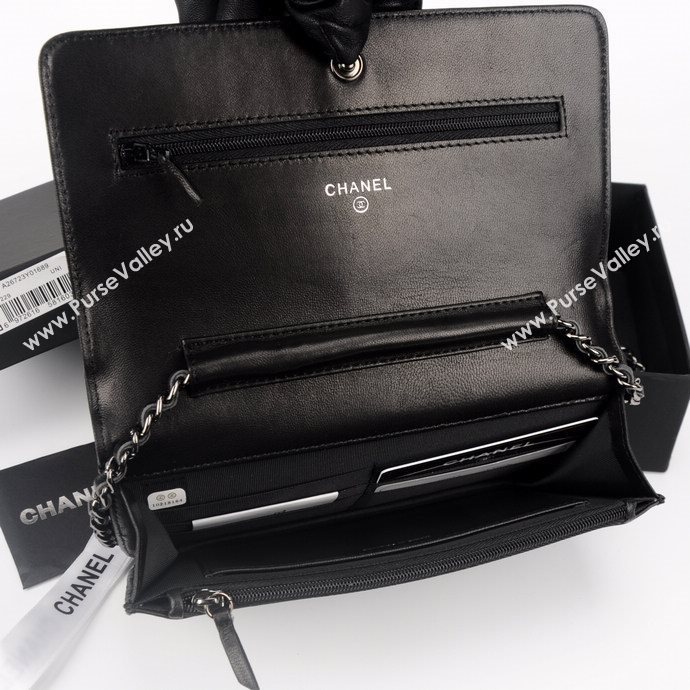 Chanel A33815 lambskin small V woc handbag black bag 5927