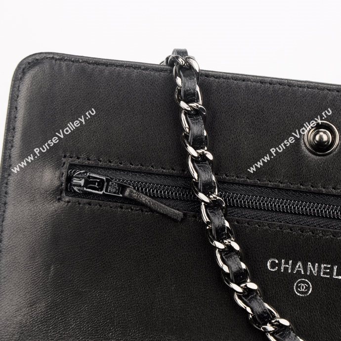 Chanel A33815 lambskin small V woc handbag black bag 5927