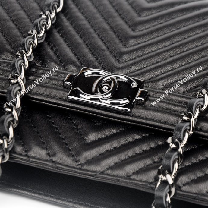 Chanel A33815 lambskin small V woc handbag black bag 5927