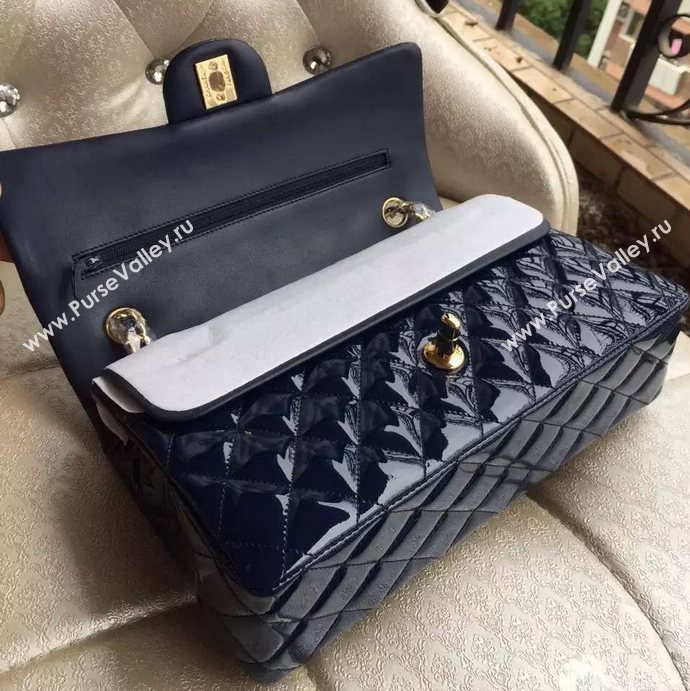 Chanel A1112 paint lambskin flap handbag blue bag 5928