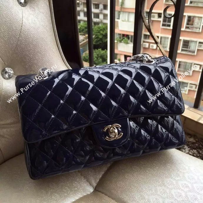 Chanel A1112 paint lambskin flap handbag blue bag 5929