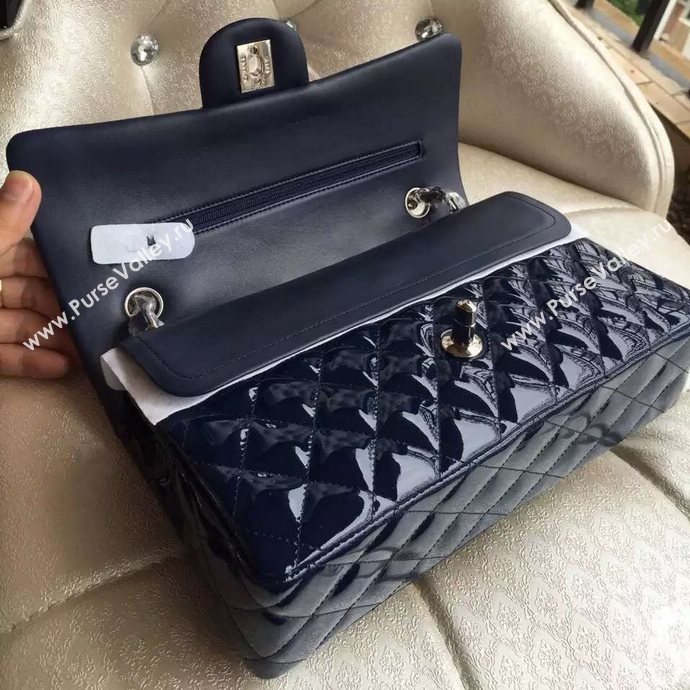 Chanel A1112 paint lambskin flap handbag blue bag 5929