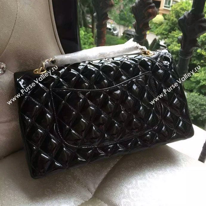 Chanel A1112 paint lambskin flap handbag black bag 5930