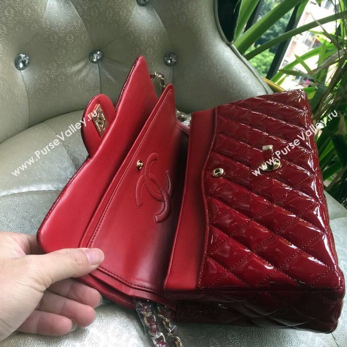 Chanel A1112 paint lambskin flap handbag red bag 5931