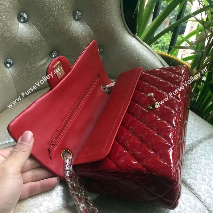 Chanel A1112 paint lambskin flap handbag red bag 5931