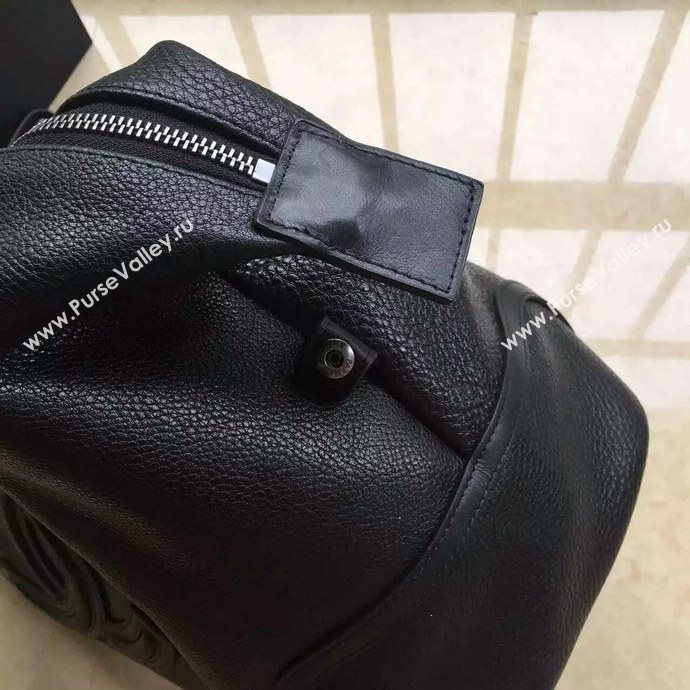 Chanel A4746 deerskin tote shoulder handbag black bag 5936