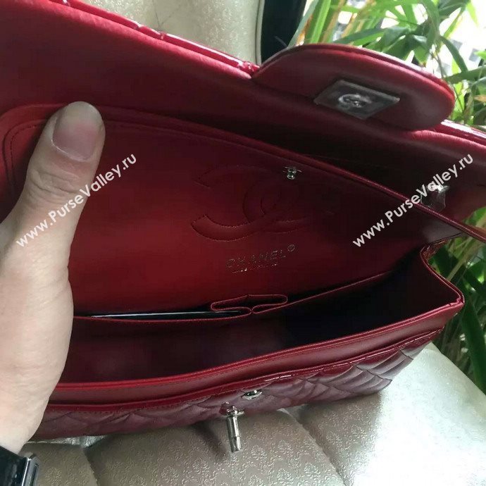 Chanel A1112 paint lambskin flap handbag wine bag 5937