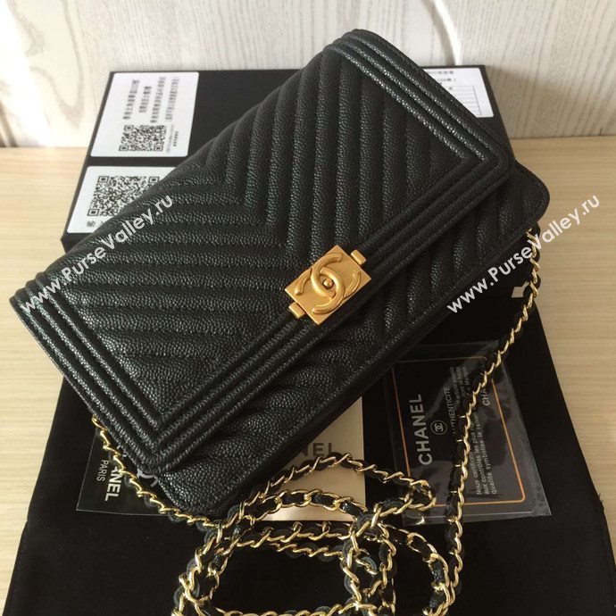 Chanel A33815 caviar lambskin woc handbag black bag 6045