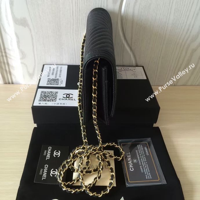 Chanel A33815 caviar lambskin woc handbag black bag 6045