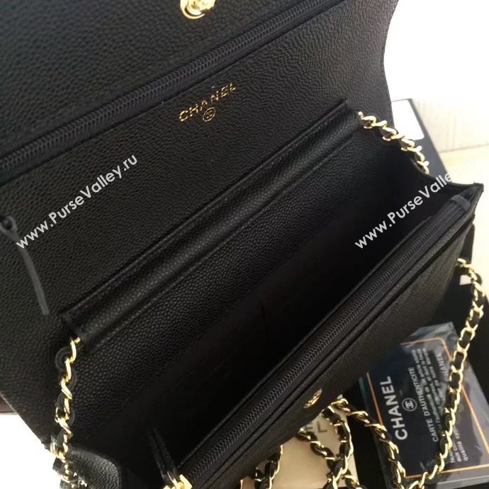 Chanel A33815 caviar lambskin woc handbag black bag 6045