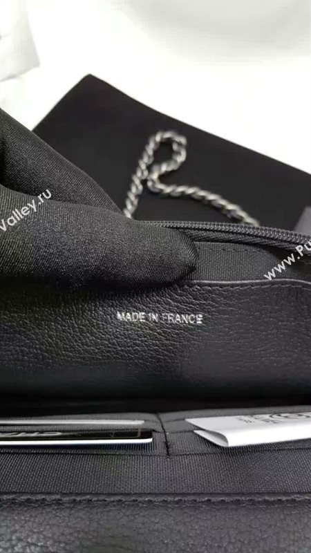 Chanel A33815 deerskin chain woc handbag black bag 6046