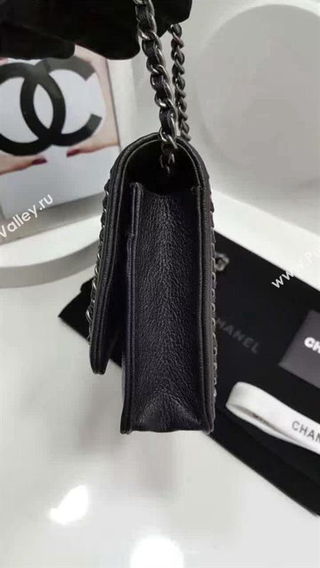 Chanel A33815 deerskin chain woc handbag black bag 6046