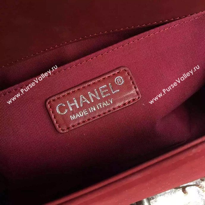 Chanel A67086 suede le boy handbag wine bag 6049
