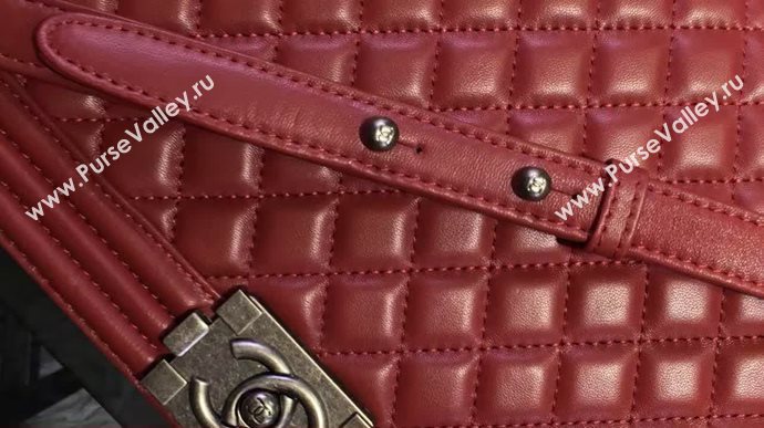 Chanel A67088 lambskin large 28cm le wine boy bag 6054