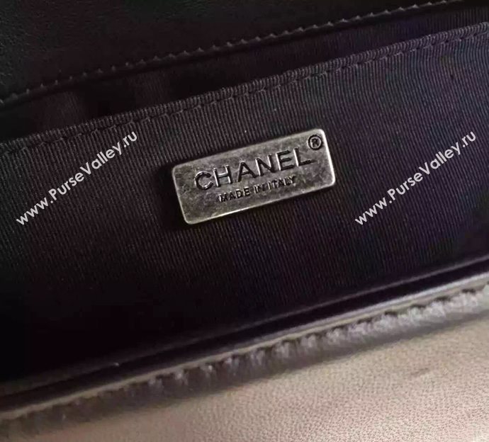 Chanel A67086 python leather le boy handbag black bag 6057
