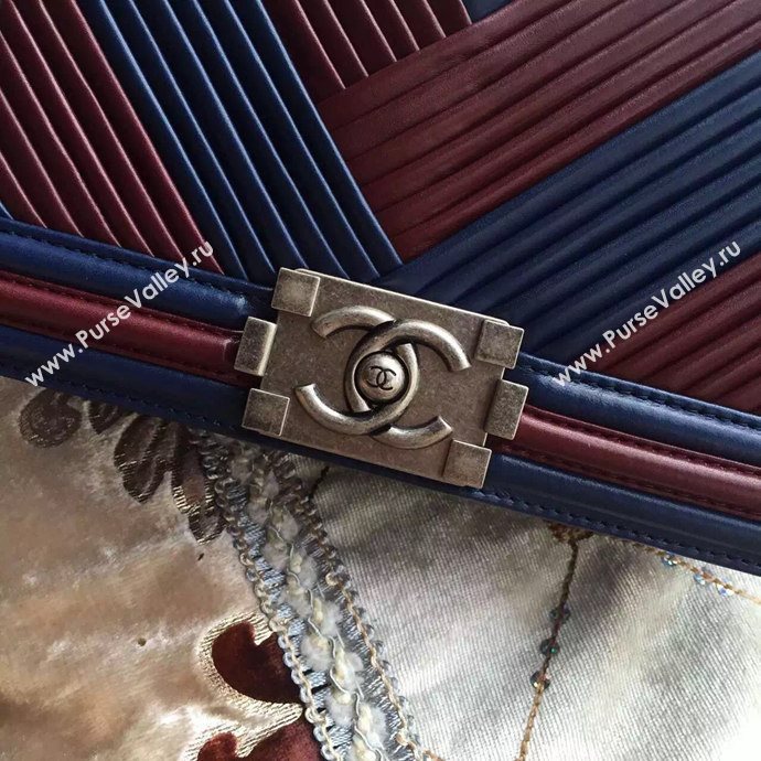 Chanel A67086 lambskin V le boy handbag wine bag 6060