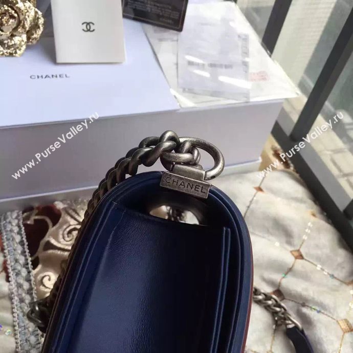 Chanel A67086 lambskin V le boy handbag wine bag 6060