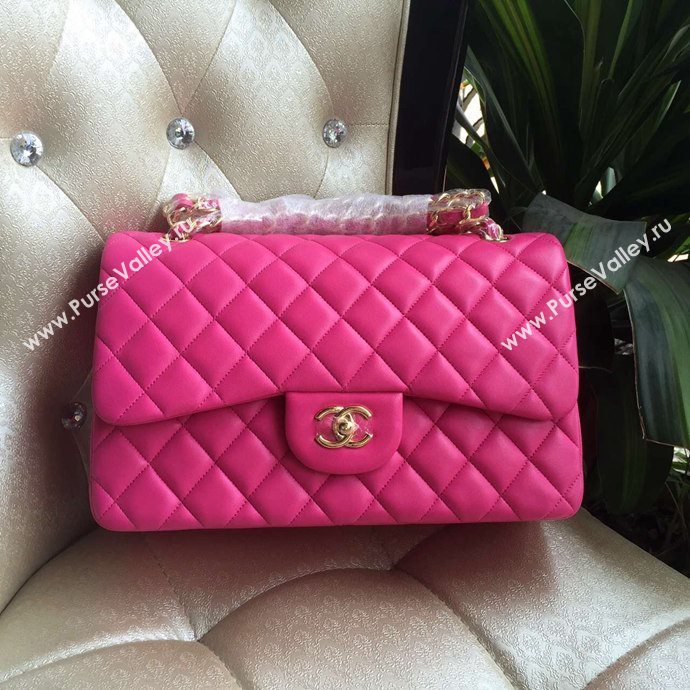 Chanel A1113 lambskin large classic red flap bag 6061