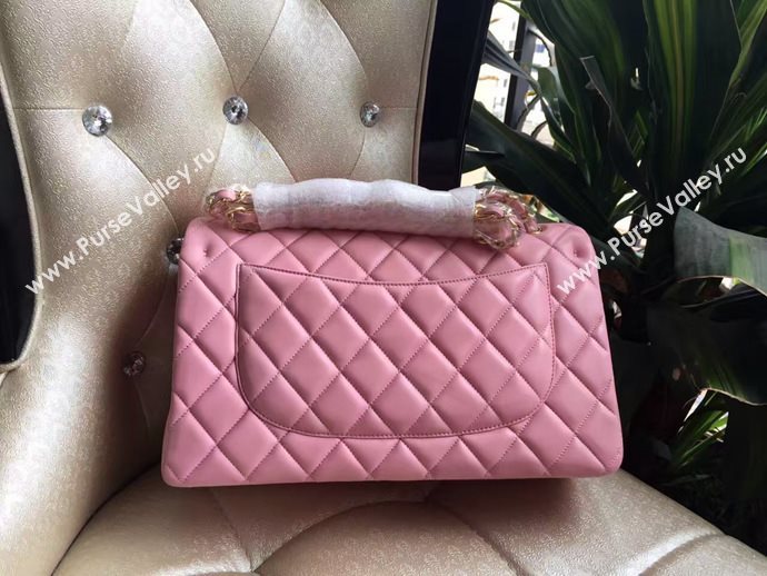 Chanel A1113 lambskin large classic pink flap bag 6062