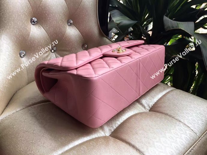 Chanel A1113 lambskin large classic pink flap bag 6062