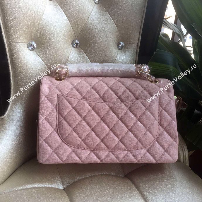 Chanel A1113 caviar lambskin large pink flap bag 6064