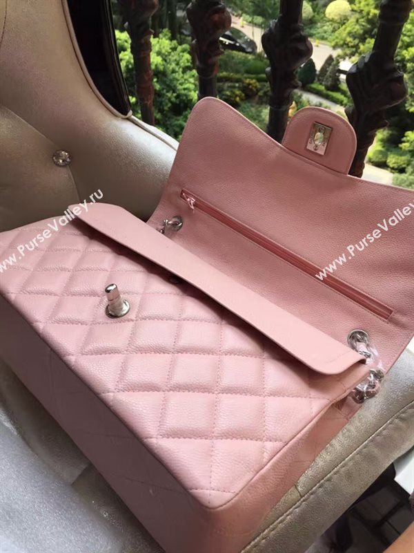 Chanel A1113 caviar lambskin large pink flap bag 6065