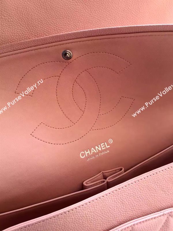 Chanel A1113 caviar lambskin large pink flap bag 6065