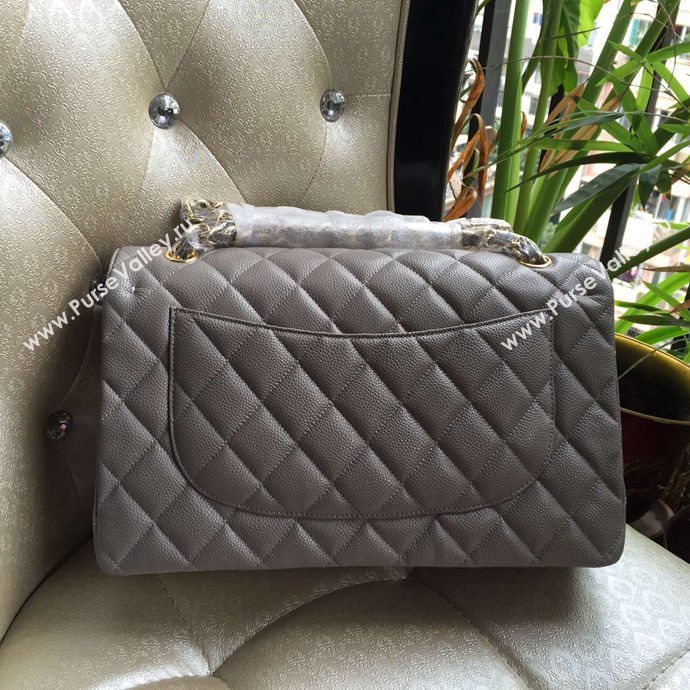 Chanel A1113 caviar lambskin large gray flap bag 6083