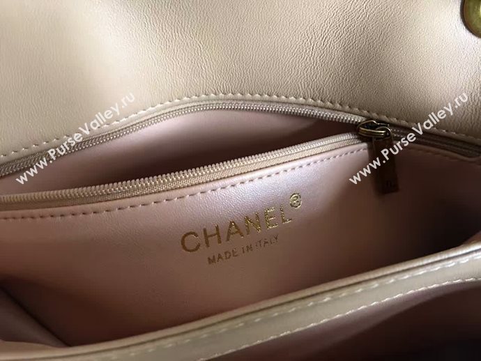 Chanel A93515 calfskin shoulder apricot tote bag 6088