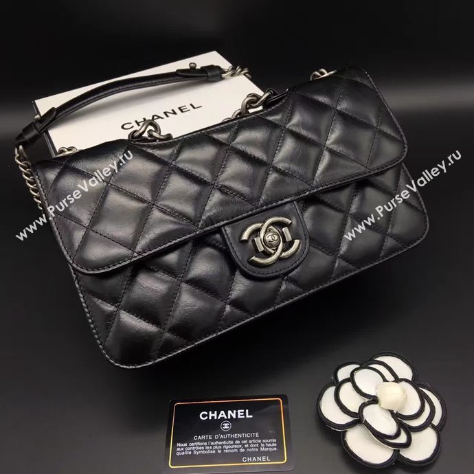 Chanel A68320 calfskin shoulder black flap bag 6089