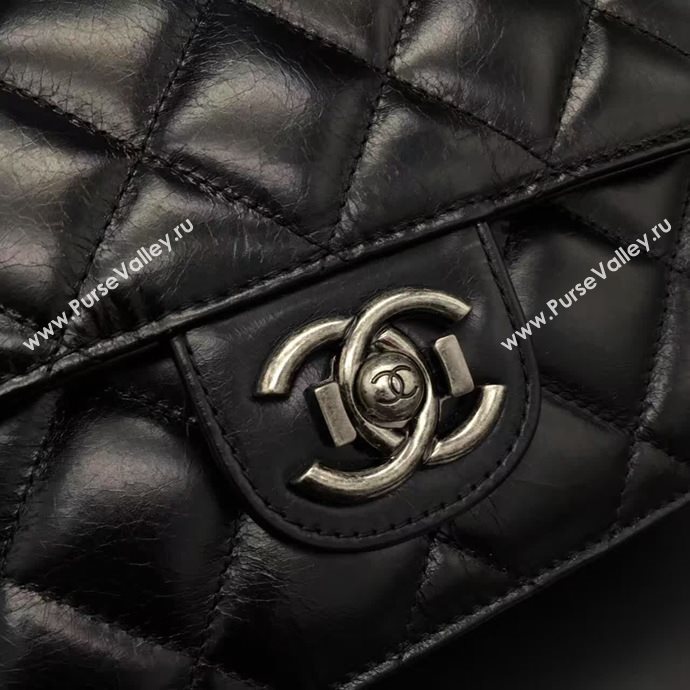 Chanel A68320 calfskin shoulder black flap bag 6089
