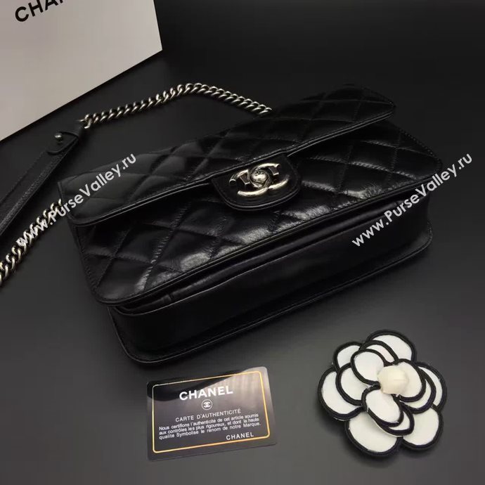 Chanel A68320 calfskin shoulder black flap bag 6089