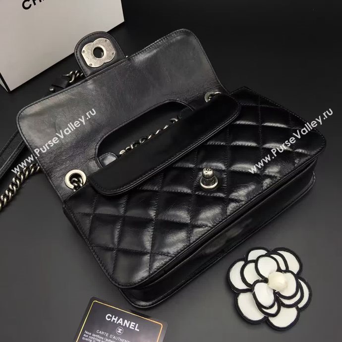 Chanel A68320 calfskin shoulder black flap bag 6089