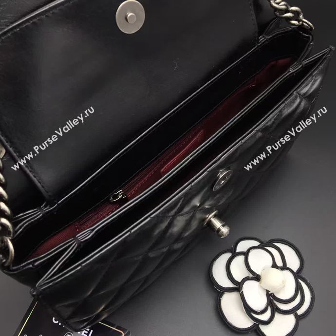 Chanel A68320 calfskin shoulder black flap bag 6089