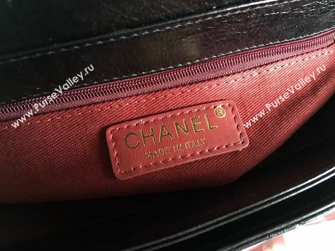 Chanel A68320 calfskin shoulder black flap bag 6090