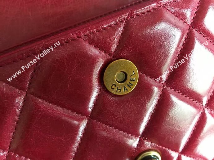 Chanel A68320 calfskin shoulder red flap bag 6092