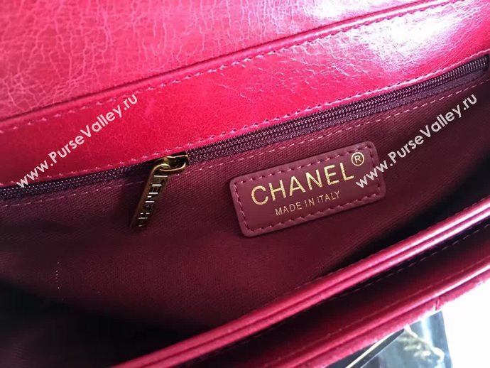 Chanel A68320 calfskin shoulder red flap bag 6092
