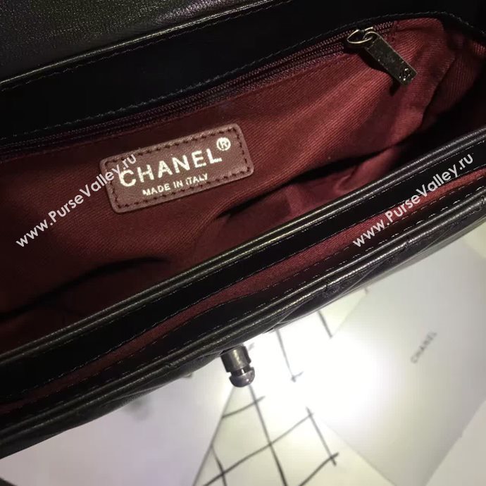 Chanel A68320 calfskin shoulder black flap bag 6093