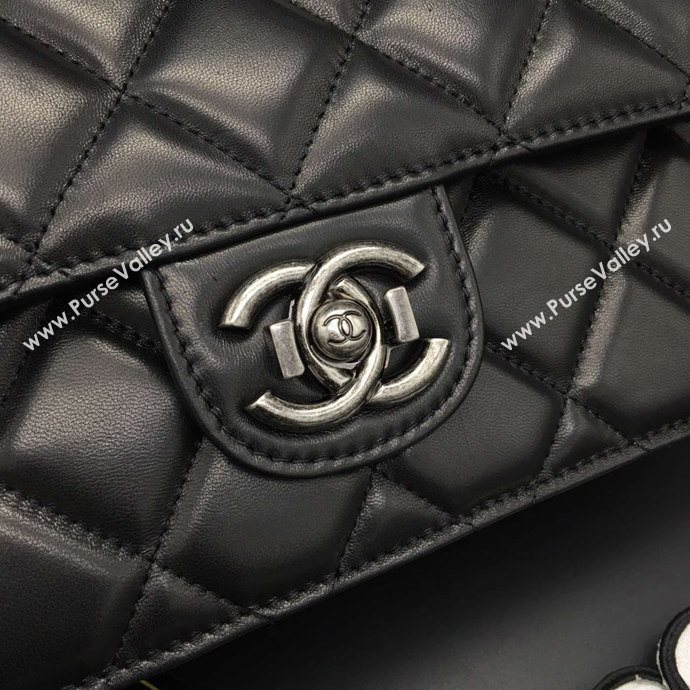 Chanel A68320 calfskin shoulder black flap bag 6094