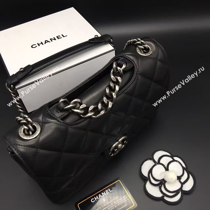 Chanel A68320 calfskin shoulder black flap bag 6094