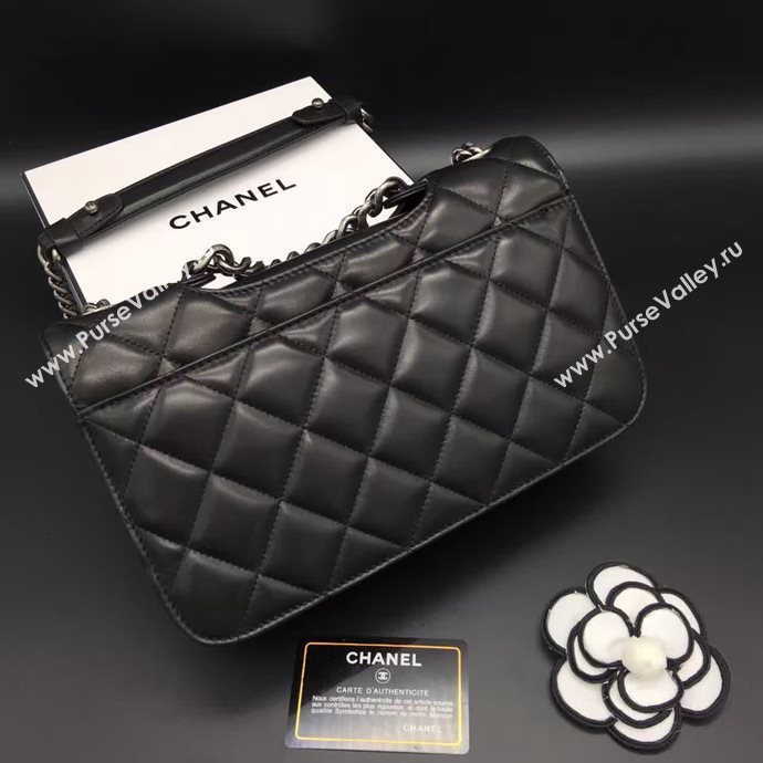 Chanel A68320 calfskin shoulder black flap bag 6094