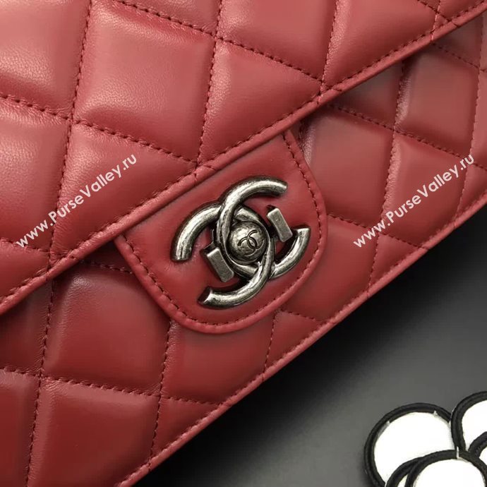 Chanel A68320 calfskin shoulder wine flap bag 6096