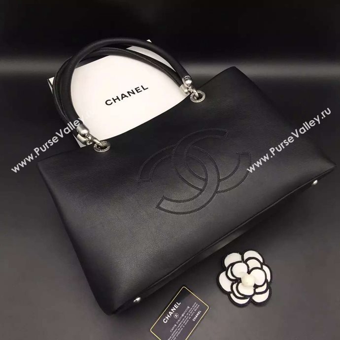 Chanel A88895 lambskin large tote handbag black bag 6097