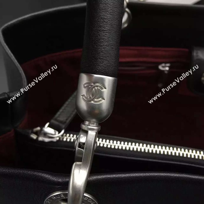 Chanel A88895 lambskin large tote handbag black bag 6097