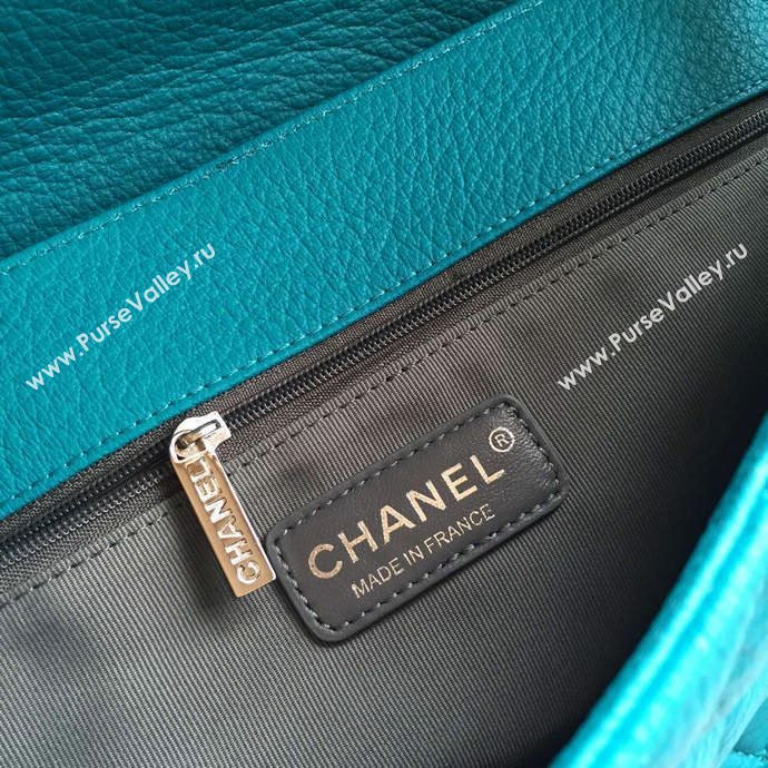 Chanel A94005 deerskin large tote handbag blue bag 6000